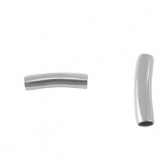 Stainless Steel - Rostfrei Stahl Perlen Tube 25mm Silver