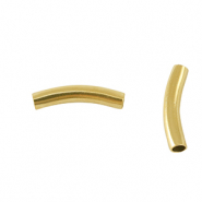 Stainless Steel - Rostfrei Stahl Perlen Tube 20mm Gold
