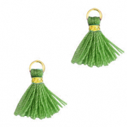 Perlen Quaste 1.2cm Gold-jungle green