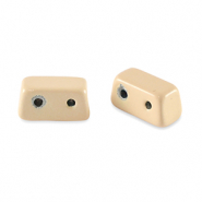 Tile beads Rechteck Apricot beige