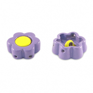 Tile beads Blume Paisley purple-yellow