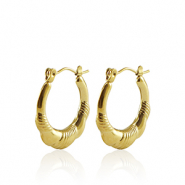 Ohrringe aus Stainless Steel - Rostfreiem Stahl Creolen 20mm Gold