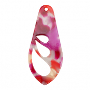 Resin Anh&auml;nger Fl&uuml;gel Multicolor pink