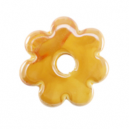 DQ Griechische Keramik Perlen Blume Warm yellow