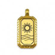 Metall Anh&auml;nger DQ Sonne Gold (Nickelfrei)