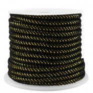 Trendy Kordel 3mm Black-gold