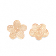 Acryl Perlen Blume Transparent copper brown