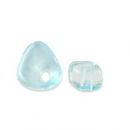 Acryl Perlen Chips Transparent turquoise blue