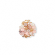 Top Facett Anh&auml;nger Zwischenst&uuml;ck 16mm Multicolour Beige-pink
