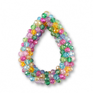 Top Facett Anh&auml;nger Tropfen Multicolour magenta-pink