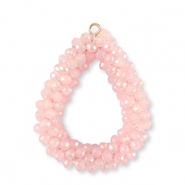 Top Facett Anh&auml;nger Tropfen Light pink