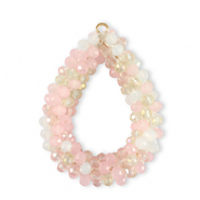 Top Facett Anh&auml;nger Tropfen Multicolour Crystal-pink
