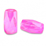 Top Facett Perlen Tube Neon pink