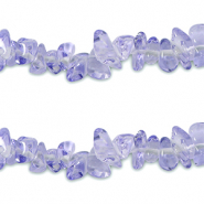 Glasperlen Chips Transparent purple