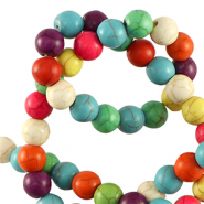 Naturstein Perlen Howlit 10mm Multicolour
