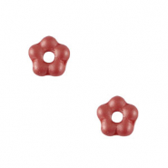 B&ouml;hmische Perlen Blume 5mm Warm red