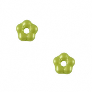 B&ouml;hmische Perlen Blume 5mm Light olive green