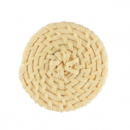 Rattan Anh&auml;nger 50mm Natural white