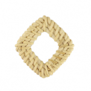 Rattan Anh&auml;nger Rhombus Natural white