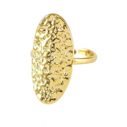 Ringe aus Stainless Steel - Rostfreiem Stahl Oval Gold