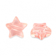 Acryl Perlen Stern Transparent salmon pink