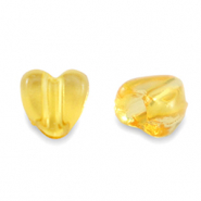 Acryl Perlen Herz Transparent spectra yellow