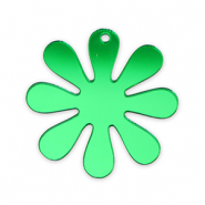 Statement-Anh&auml;nger Blume 35mm Metallic kelly green