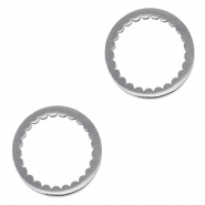 Stainless Steel - Rostfrei Stahl Anh&auml;nger Zwischenst&uuml;ck Zirkel Silver