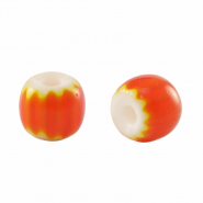 Millefiori-Perlen Tube Orange