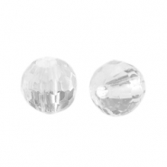 6 mm Acrylperlen Facett geschliffen Transparent
