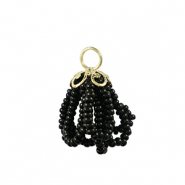 Top Facett Perlen Anh&auml;nger Gold-black