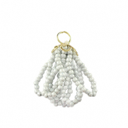 Top Facett Perlen Anh&auml;nger Gold-icy grey