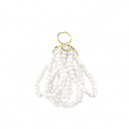 Top Facett Perlen Anh&auml;nger Gold-white