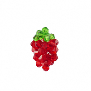 Top Facett Perlen Anh&auml;nger Erdbeere Red-green