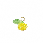 Top Facett Perlen Anh&auml;nger Beere Gold-green yellow