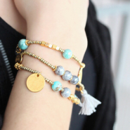 Schmucksets Schmuck mit Glasperlen meliert