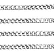Stainless Steel - Rostfrei Stahl Schmuckzubeh&ouml;r Gliederkette Gourmet Silver