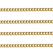 Stainless Steel - Rostfrei Stahl Schmuckzubeh&ouml;r Gliederkette Gourmet Gold