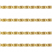 Stainless Steel - Rostfrei Stahl Schmuckzubeh&ouml;r Gliederkette Twist Gold
