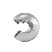 Stainless Steel - Rostfrei Stahl Schmuckzubeh&ouml;r Quetsch-Kaschierperlen 5mm Silver