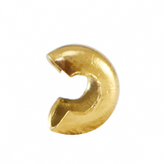 Stainless Steel - Rostfrei Stahl Schmuckzubeh&ouml;r Quetsch-Kaschierperlen 4mm Gold