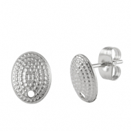 Ohrringe aus Stainless Steel - Rostfreiem Stahl Silver