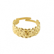 Ringe aus Stainless Steel - Rostfreiem Stahl mit &Ouml;se Gold