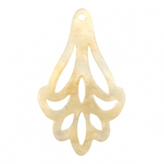Resin Anh&auml;nger Sand beige transparent