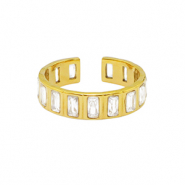 Ringe aus Stainless Steel - Rostfreiem Stahl Crystal Gold