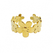 Ringe aus Stainless Steel - Rostfreiem Stahl Blume Gold