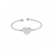 Ringe aus Stainless Steel - Rostfreiem Stahl Herz Silber