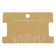 Schmuck Karten "handmade with love" Flowers Brown