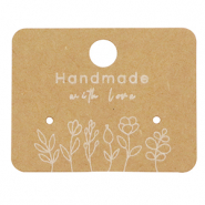 Schmuck Karten "handmade with love" Flowers Brown