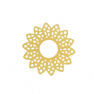 Stainless Steel - Rostfrei Stahl Anh&auml;nger Bohemian Blume Gold